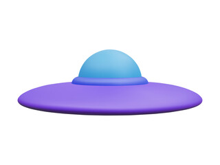 UFO icon. Flying spaceship color. World UFO Day. Flying saucer. Alien space ship in glyph style, isolated on white background. Vector
