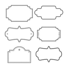 Fototapeta premium Vector. Icon.Frames.Frames.Signs.Set.On White Background.Classic.Advertising.Retro.Dividers.Vintage.Caligraphic.Signs.Web Design.Social Media.Printing for Textile.Infographics.Decor.Sale.Price.