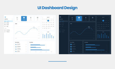 UI Dashboard Design Wireframe Elements