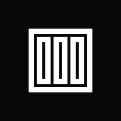 Number 000 logo icon design, square shape monogram logo vector