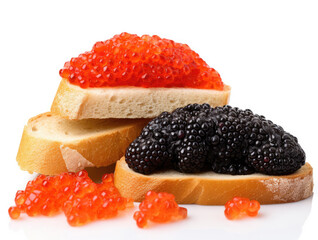 Caviar sandwich - red and black caviar