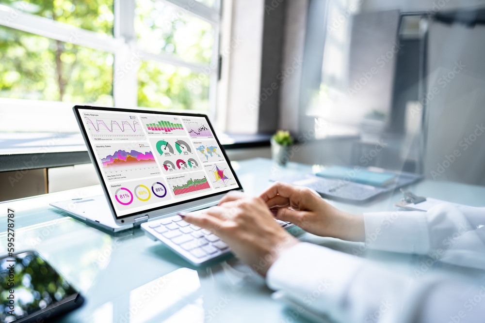 Aufkleber KPI Dashboard Data Analytics