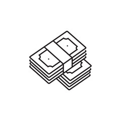 Money line icon, cash logo vector