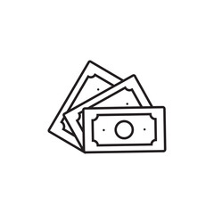 Money line icon, cash logo vector