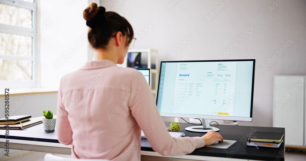 Poster using corporate invoice spreadsheet