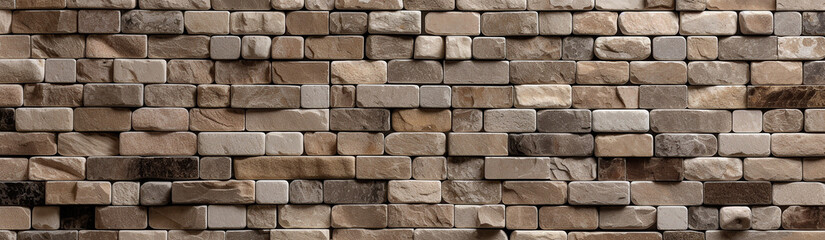 Rustic Stone Mosaic Banner Background - AI