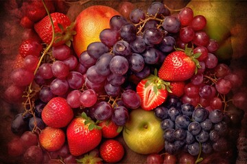 Naklejka na ściany i meble variety of fruits photography