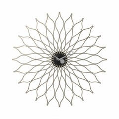 3D rendering of an abstract floral clock isolated on a white background.