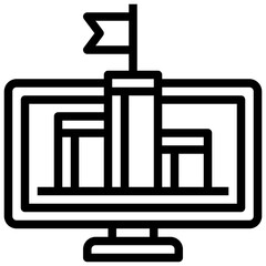 rank line icon,linear,outline,graphic,illustration