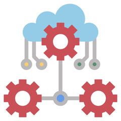 cloud computing line icon,linear,outline,graphic,illustration