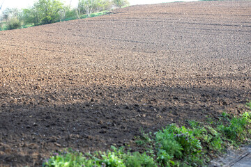 Agriculture, the soil, dirt after spring sowing. Poland