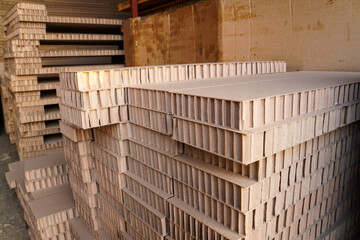 Honeycomb cardboard. Reboard packaging. Recyclable craft paper.