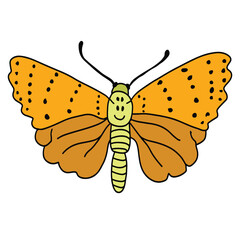 Beautiful yellow wings butterfly ,good for graphic design resources.