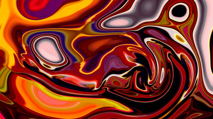 Seamless oil paint liquid fluid marbling flow effect. Luxurious Liquid marble texture. Acrylic paints pour fluid background illustration. Modern abstract background. Fluid art.