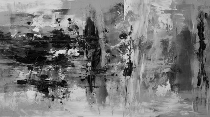 Fototapeta premium The abstract black and white painting texture background. ai generated