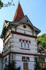Fototapeta na wymiar A historic building near of Bran Castle (Dracula's Castle). Transylvania. Romania