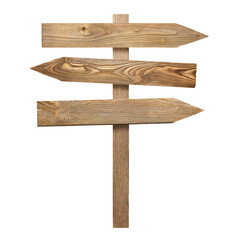 Wooden arrow signs cut out