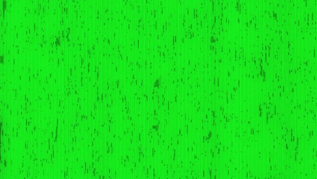 Abstract Digital Animation with Holomatrix and VHS effect. Signal loss and break. Green holomatrix futurism. Chromakey. For overlay.