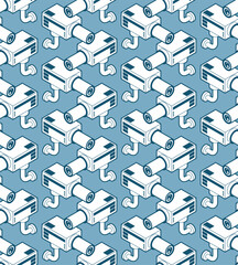 Videcam pattern seamless. Security camera background. Vector texture