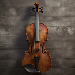 Fototapeta na wymiar full body violin 4 strings textures centered