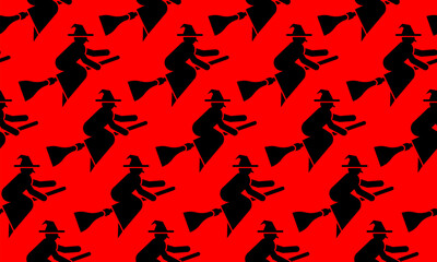 Witch pattern seamless. hag background. hex texture