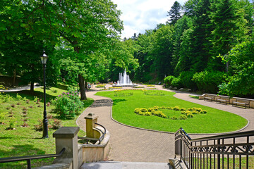 Spa park in Iwonicz Zdroj