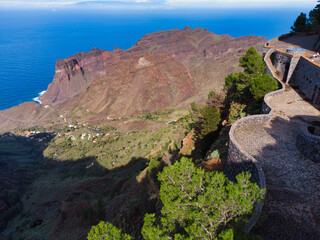 landscapes of la gomera in the canary islands