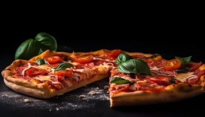  Traditional italian pizza. Generative AI