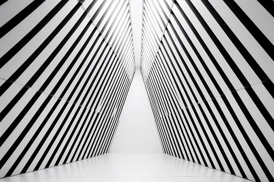 Modern Diagonal Lines. Stylish White Background Photography