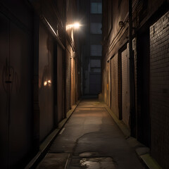 Lost in a dark narrow alley