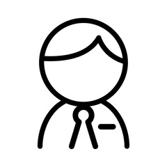 Manager icon in thin line style