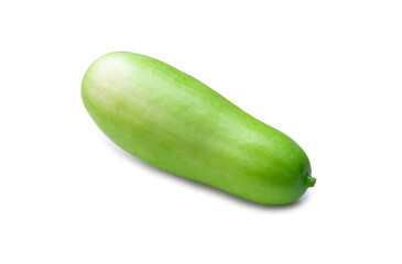 Top view photo of wax or white gourd isolated on white background with clipping path in png file format