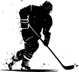 Hockey - High Quality Vector Logo - Vector illustration ideal for T-shirt graphic