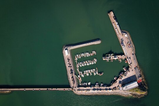 Aerial view of Fenit harbour