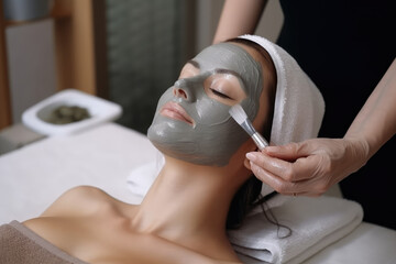 Spa treatments and facials in a beauty salon