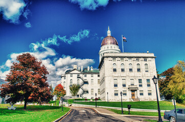 Maine State House is the capitol building of Maine in historic downtown of Augusta, ME
