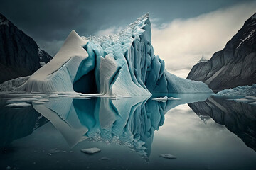 melting clacier - climachange - illustration - concept art