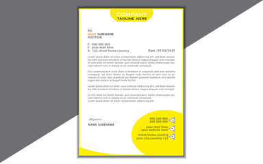 Letterhead Design Template,Creative, Minimal ,elegant Corporate Clean Letterhead Design Template. Business corporate letterhead design template. Vector illustration.