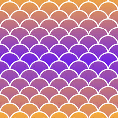 Mermaid gradient tale seamless pattern, scale background
