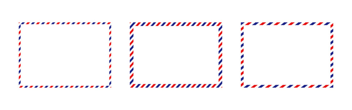 Vector Air mail envelope border set