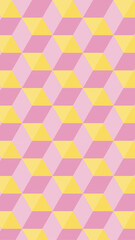 Pattern / motivo geométrico en amarillo y rosa