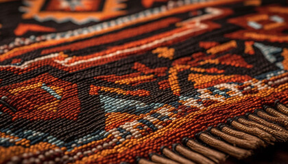 Woven kilim rug showcases Turkish textile culture generated by AI