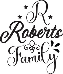 R Roberts Family svg
