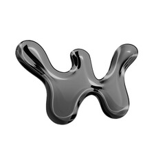 Glass Liquid Bubble Abstract Y2K Shape