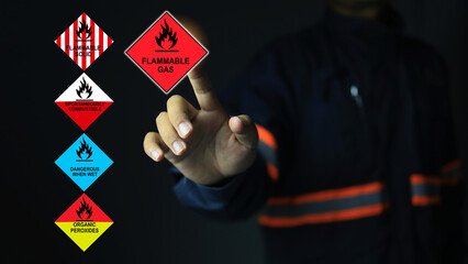 Authorities are inspecting dangerous goods such as flammable gases and other dangerous goods that...
