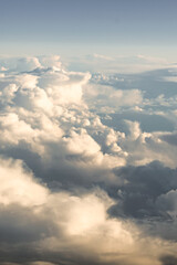 Cumulonimbus Clouds at Golden Hour seen from Airplane 2