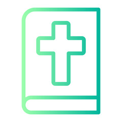 Obraz premium Theology gradient icon