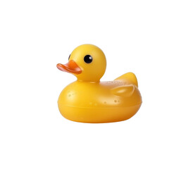 &Upsilon;ellow rubber duck isolated on transparent background, PNG, Generative AI