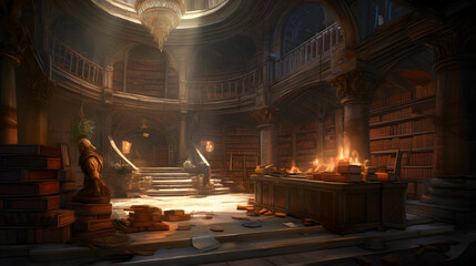 Obraz premium Beautiful Elfic Library