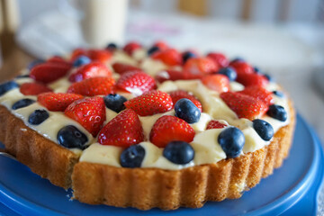 Obst-Pudding Tarte